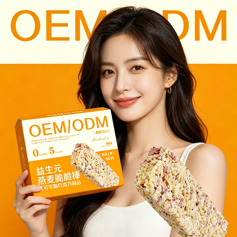 燕麦益生元脆脆棒OEM 燕麦巧克力酥棒麦片代加工源头厂家贴牌定制