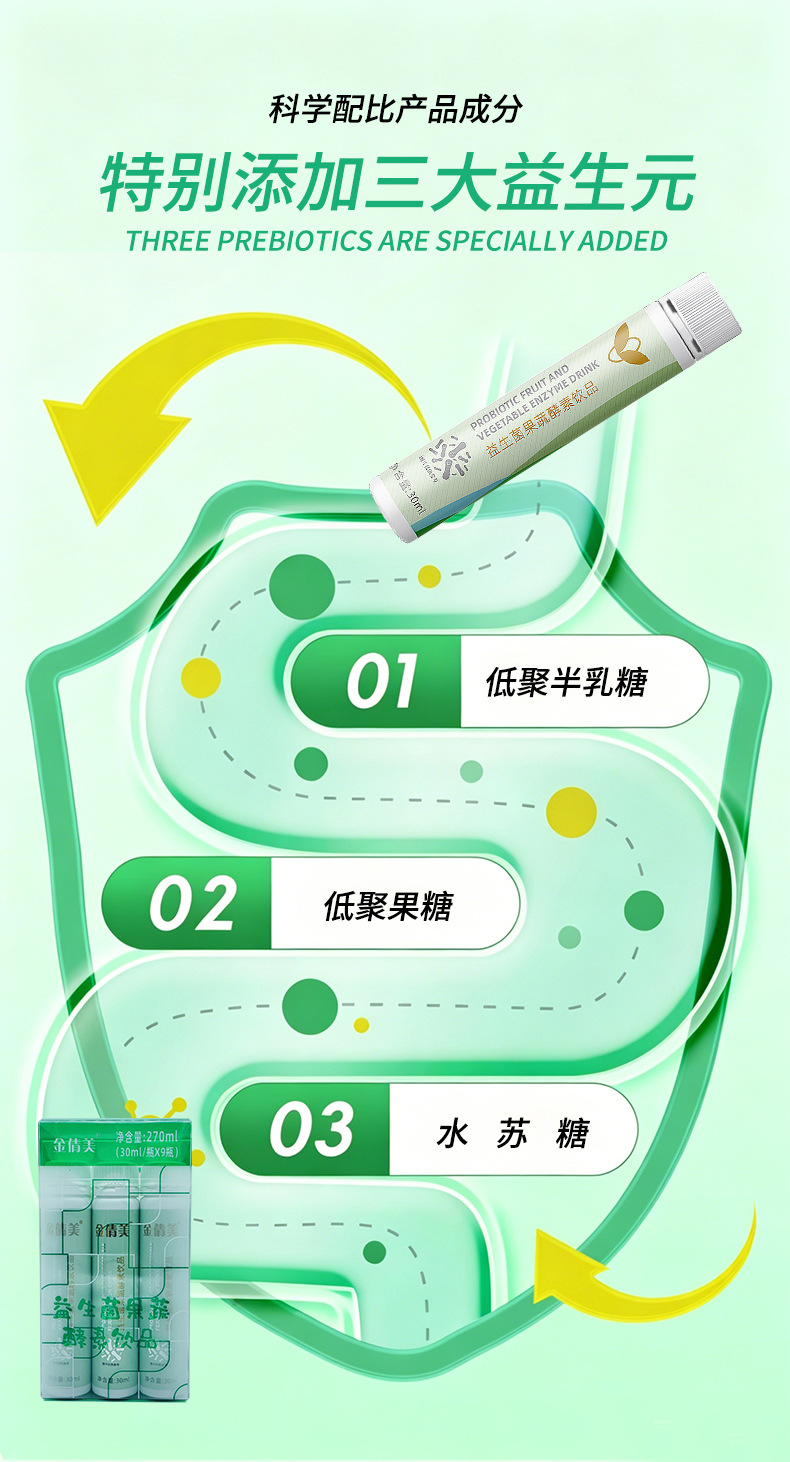 贴牌定制益生菌果蔬酵素饮品畅享自由PP瓶综合蔬果OEM/ODM代加工