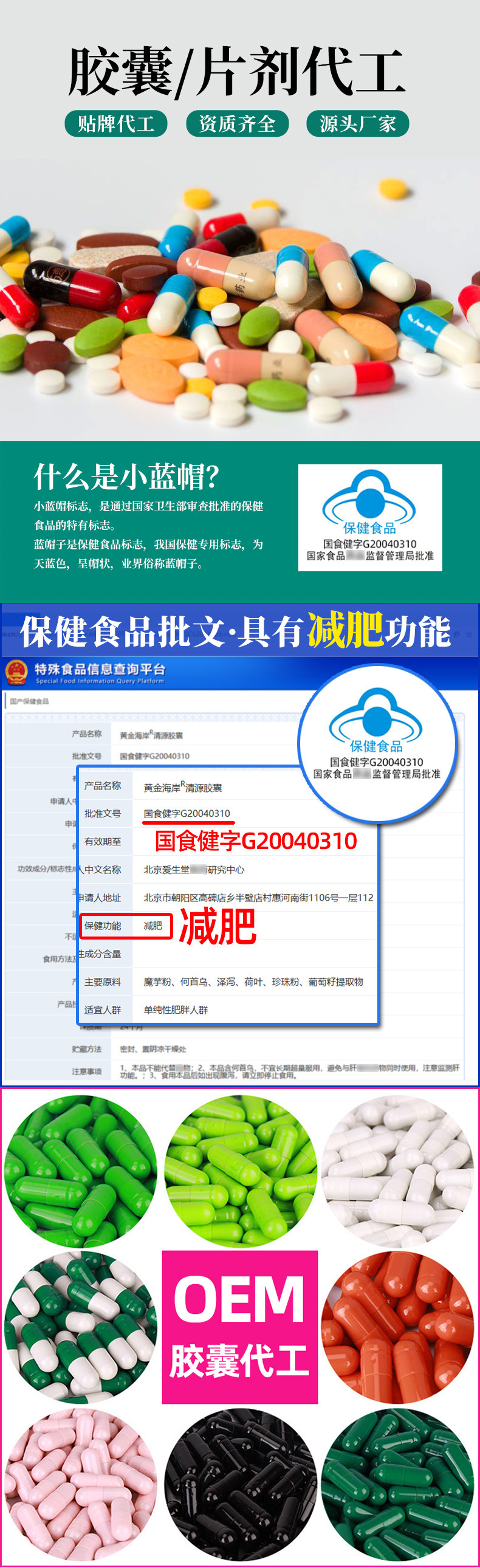 减肥片 减肥食品 减肥胶囊 白芸豆片左旋肉碱糖片 保健食品减脂