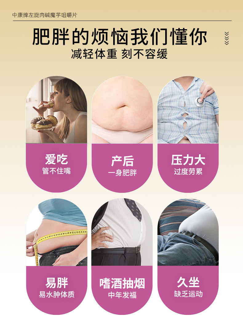 减肥片 减肥食品 减肥胶囊 白芸豆片左旋肉碱糖片 保健食品减脂