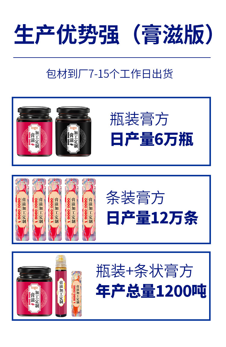 鹿鞭膏膏方酸枣仁山楂六物膏枇杷秋梨膏男女性膏滋加工定制滋养
