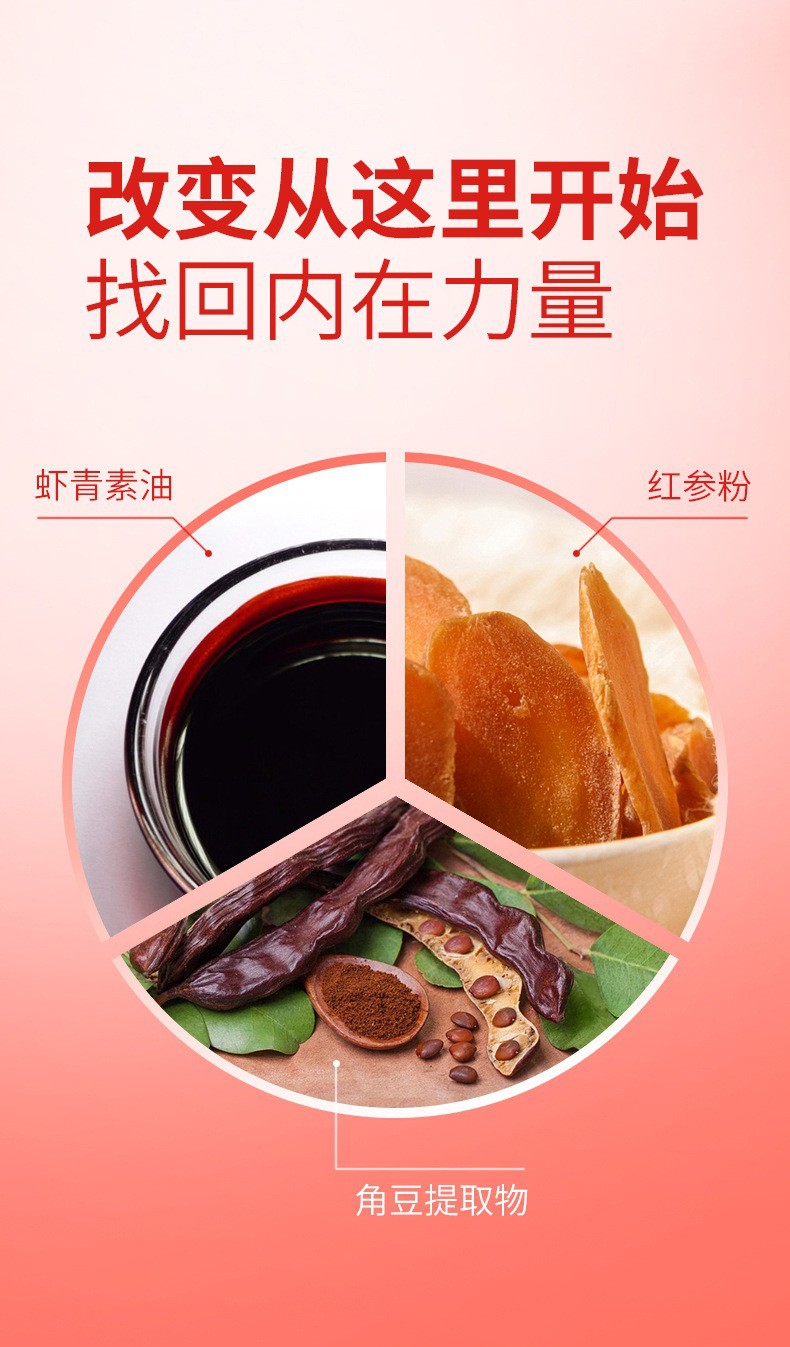 厂家定制角豆燕窝肽饮料口服液+玫瑰油虾青素夹心糖果 双舱能量瓶