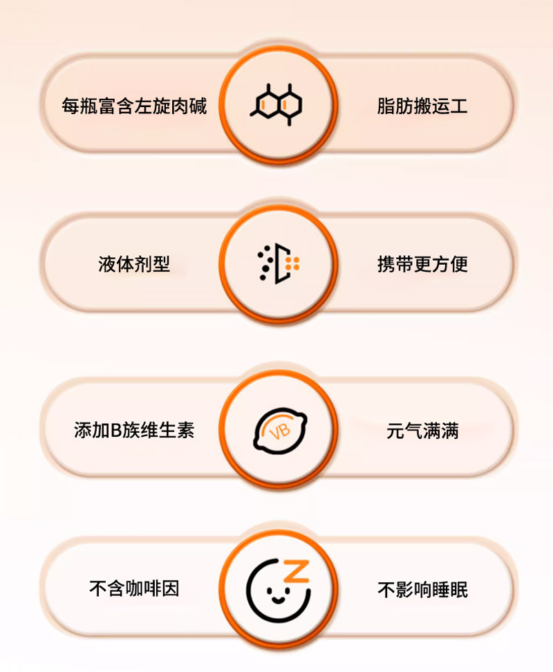 厂家定制左旋肉碱果味植物饮料 健身运动维生素功能性饮品OEM代工