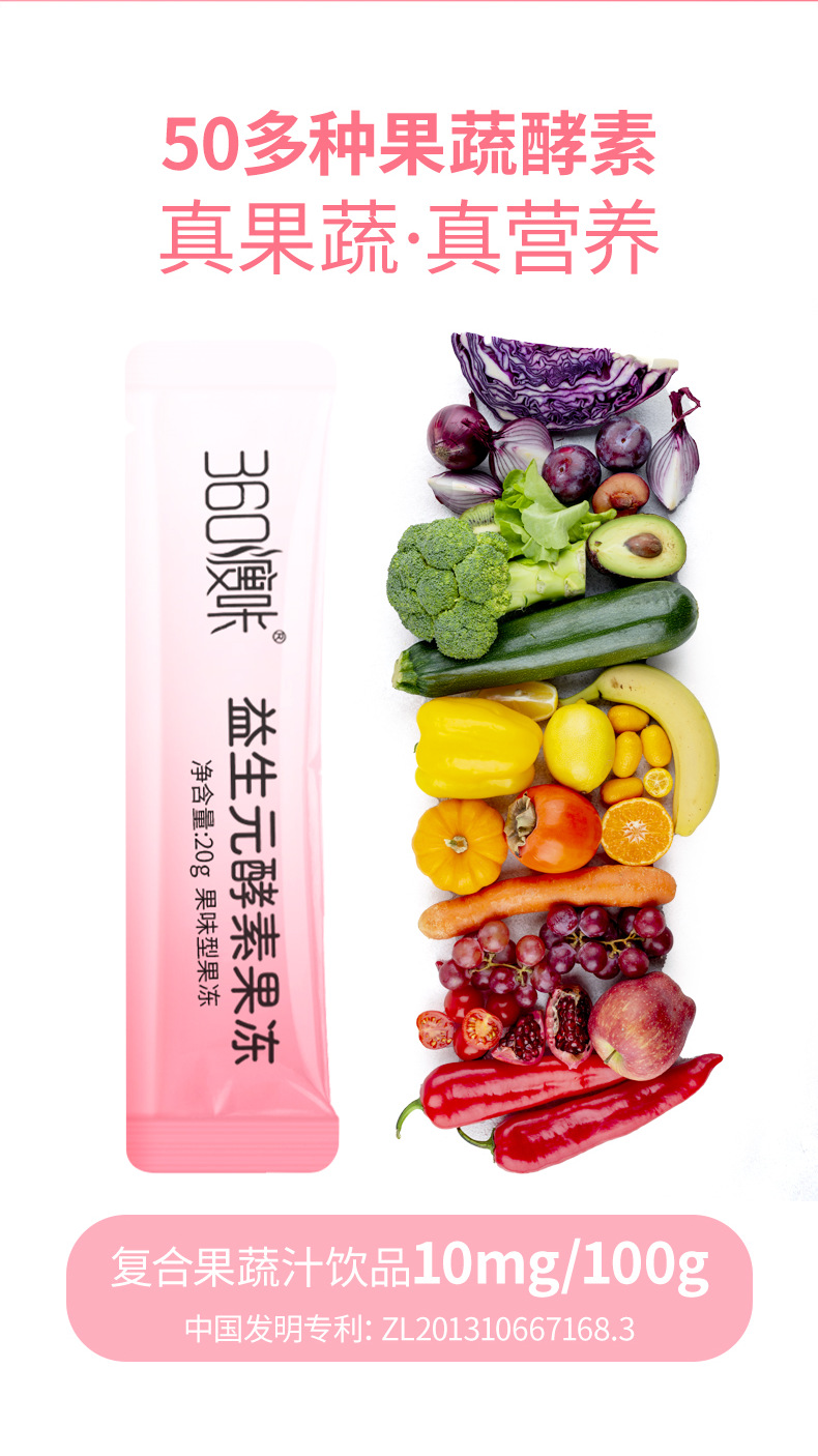 水蜜桃益生元酵素果冻OEM 膳食纤维益生菌果味纤畅果冻贴牌代加工
