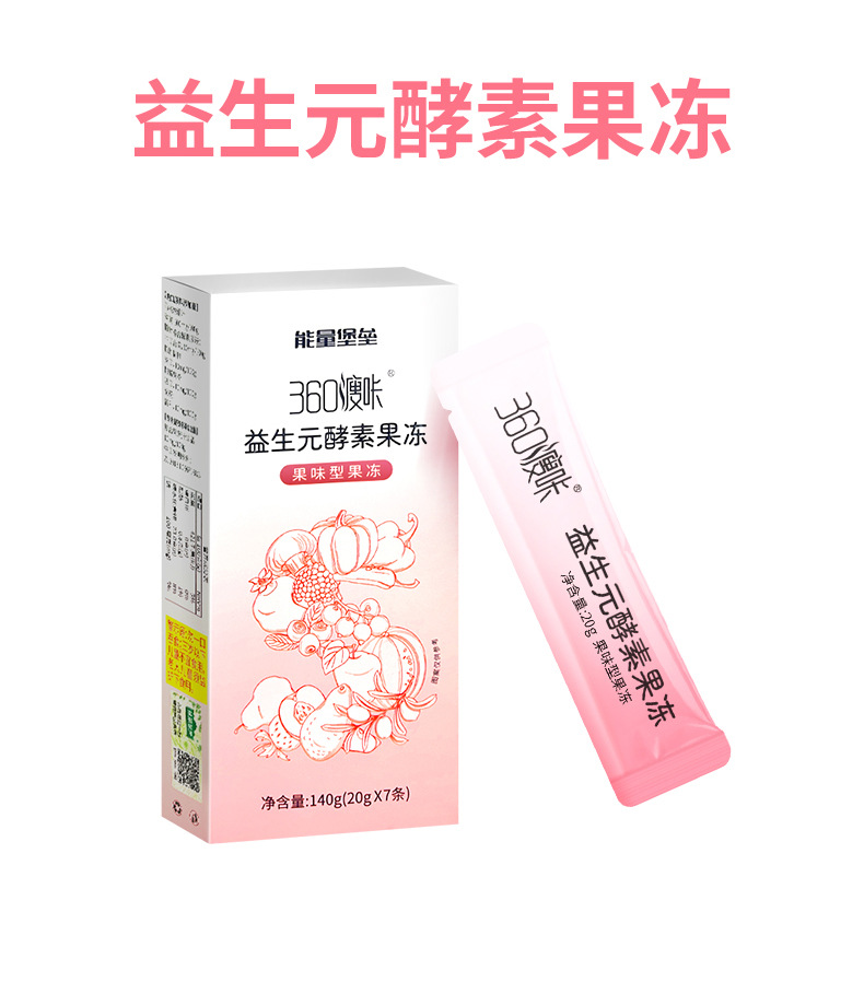 水蜜桃益生元酵素果冻OEM 膳食纤维益生菌果味纤畅果冻贴牌代加工