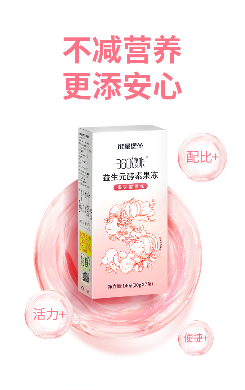 水蜜桃益生元酵素果冻OEM 膳食纤维益生菌果味纤畅果冻贴牌代加工