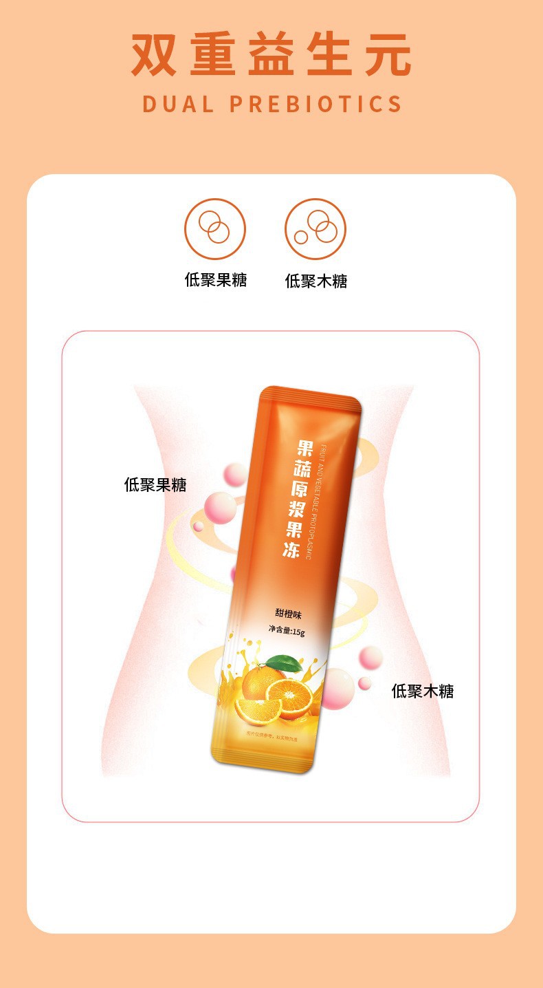 贴牌原浆果蔬益生菌果冻工厂定制 水果味酵素果冻益生元OEM代加工