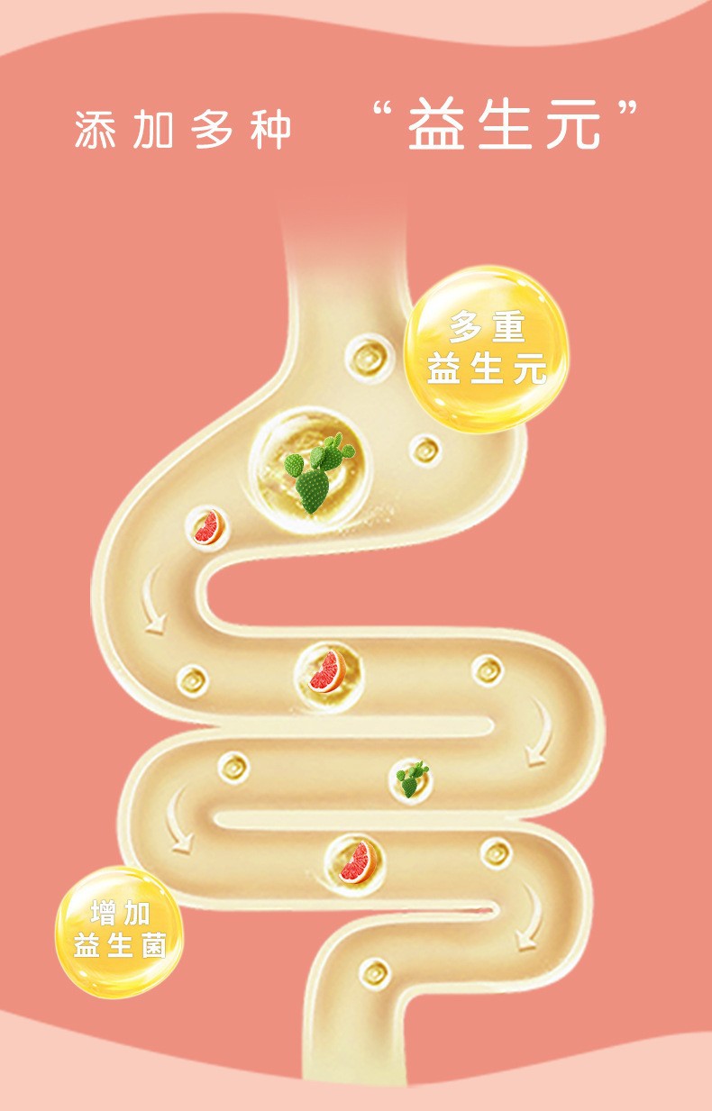 西柚仙人掌果浆饮工厂定制 酵素益生菌果蔬汁植物饮料OEM代加工