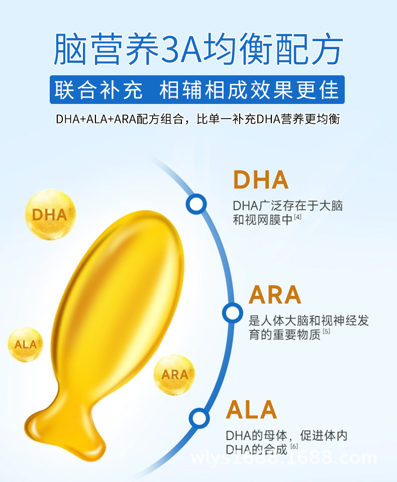 欧米伽3儿童孕妇婴幼儿乳母青少年3ADHA藻油凝胶糖果胶囊OEM代工