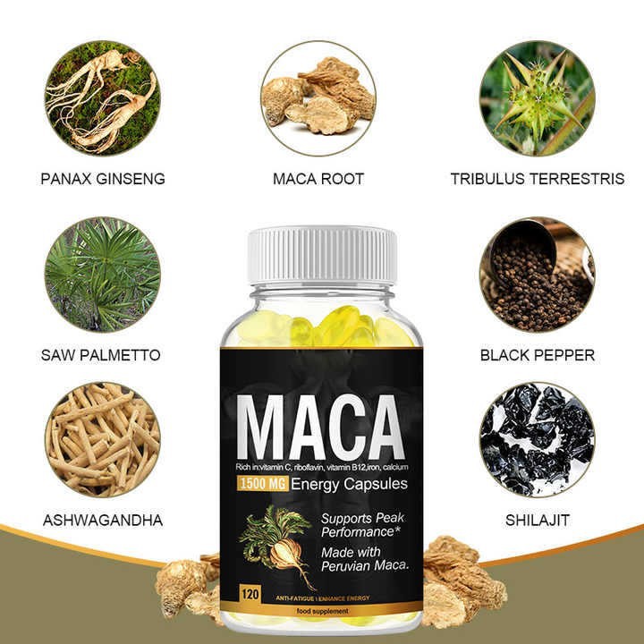 工厂定制外贸玛咖软糖MACA Gummies 提臀能量小熊软糖60粒代加工