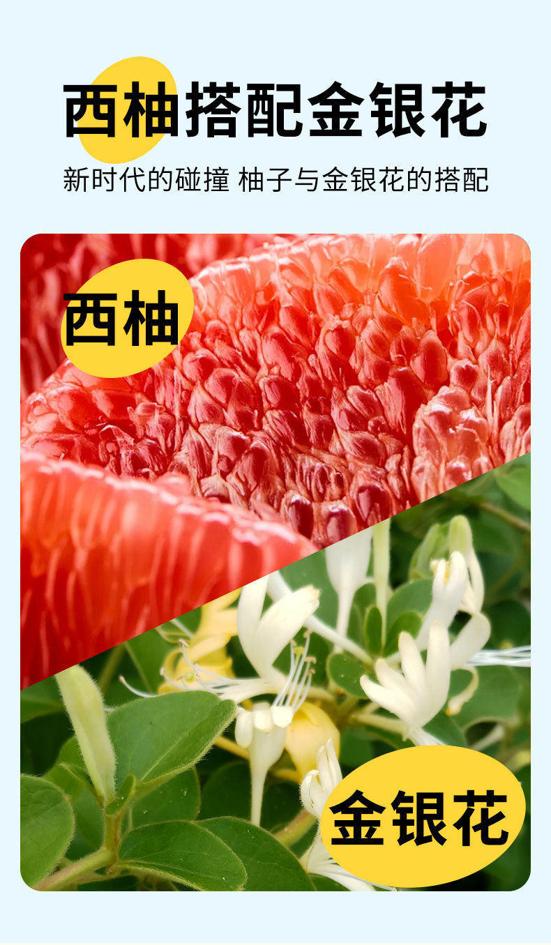 金银花柚子饮代工 100ml儿童果汁饮品定制 药食同源学生成长饮品