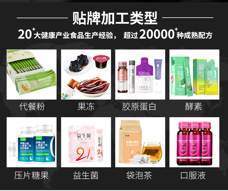 蛋白代餐奶昔代加工 代餐粉定制嚼嚼奶茶贴牌 膳食纤维代餐oem