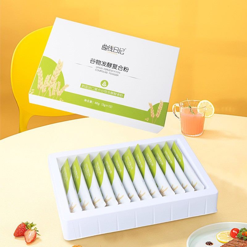 谷物发酵复合粉膳食纤维谷物代加工益生菌代餐粉果蔬酵素固体饮料