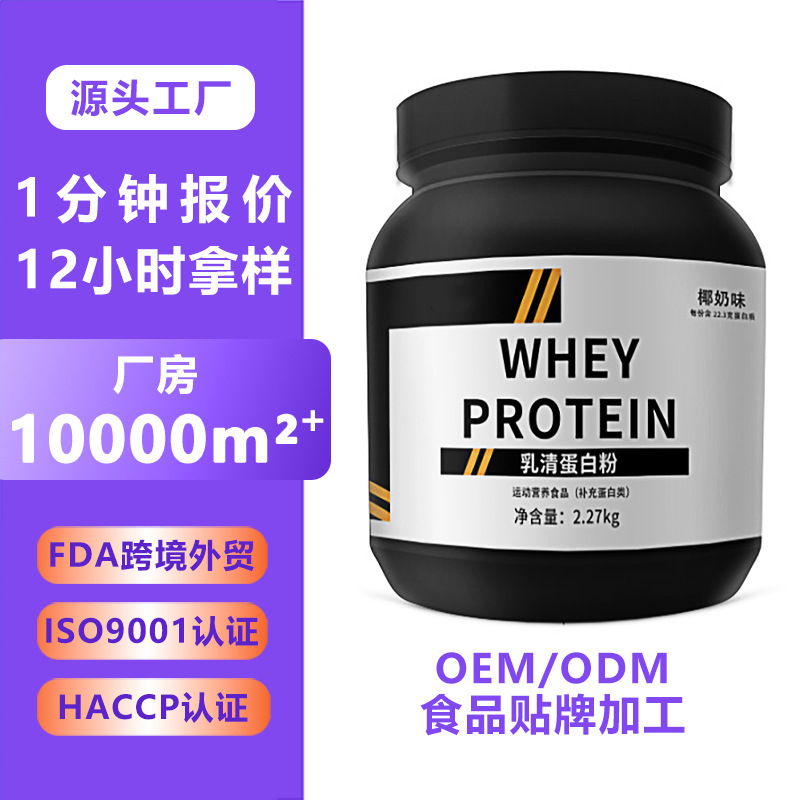椰奶味乳清蛋白粉代加工 运动营养粉补充蛋白 分离乳清蛋白粉oem