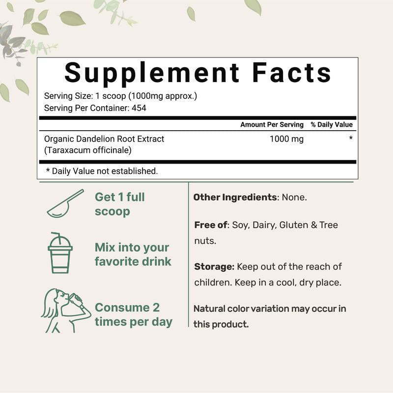 跨境代工 蒲公英粉Organic Dandelion Root Powder